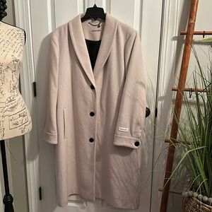 Authentic Calvin Klein Women’s Single Breasted, Shawl Collar Walker Coat, XXL